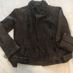 Madewell Brown Leather Jacket size small